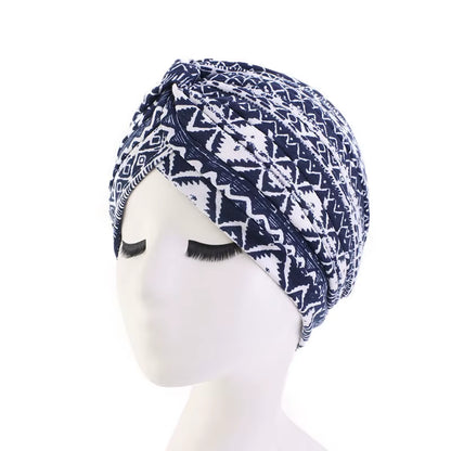 New Women Soft Floral Print Cotton Women Turban Hats Fashion Banadans Cancer Headwrap Chemo Cap Head Wrap Hair Accessories