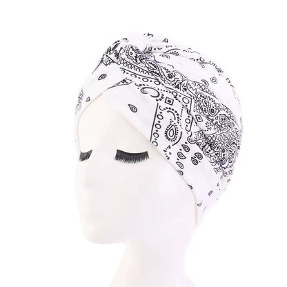 New Women Soft Floral Print Cotton Women Turban Hats Fashion Banadans Cancer Headwrap Chemo Cap Head Wrap Hair Accessories